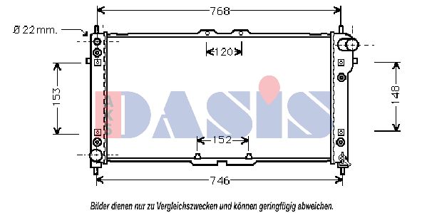 AKS DASIS Радиатор, охлаждение двигателя 111030N